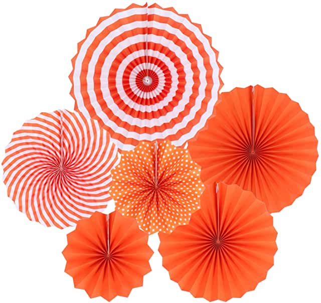 Orange hanging fans signal the season