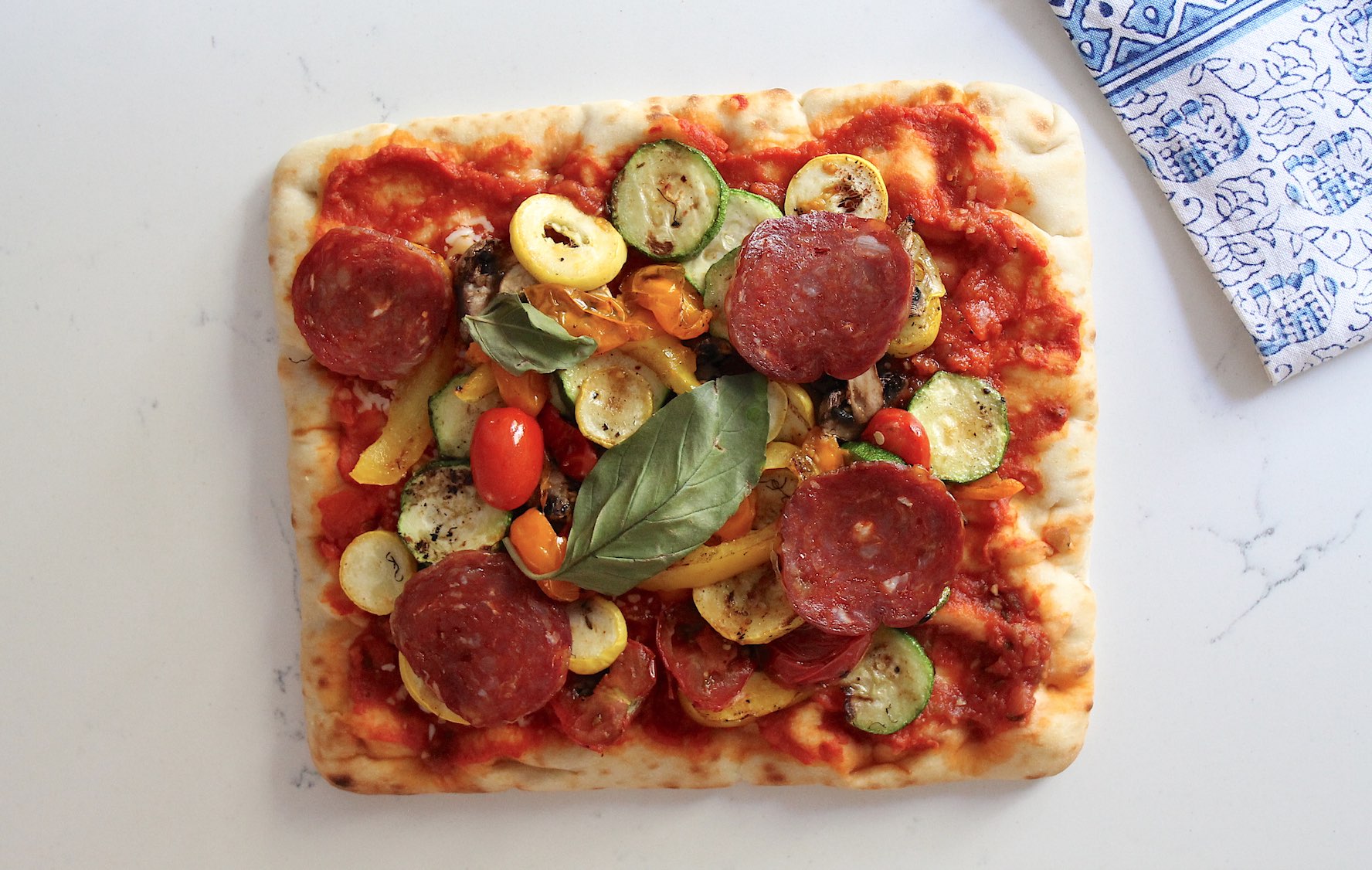 0-Time Healthy Grilled Vegetable Pizza